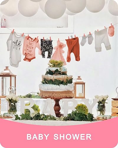 Miniatura 6 de Clothes Pins, Pink Colored Wooden Clothespins for Baby Shower Game, Wreath, Crafts, Strong Grip Close Pins Birchwood Clips Clothespin Clothing Pegs