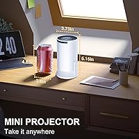 Vista 7 de [Proyector 4k/8K y Android 14.0] Mini proyector con Wifi y Bluetooth 5.4, aplicaciones integradas, Keystone automático, proyector inteligente