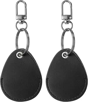 PATIKIL Leather Key Fob, 2 Pack Leather Key Fobs with Key Rings