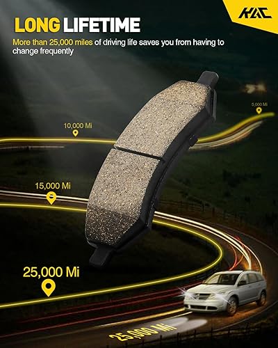 Miniatura 4 de KAC Kit de freno, rotores de freno de disco perforados y ranurados delanteros y pastillas de freno de cerámica para El-an-tra 2011-2016, Ve-lo-ster