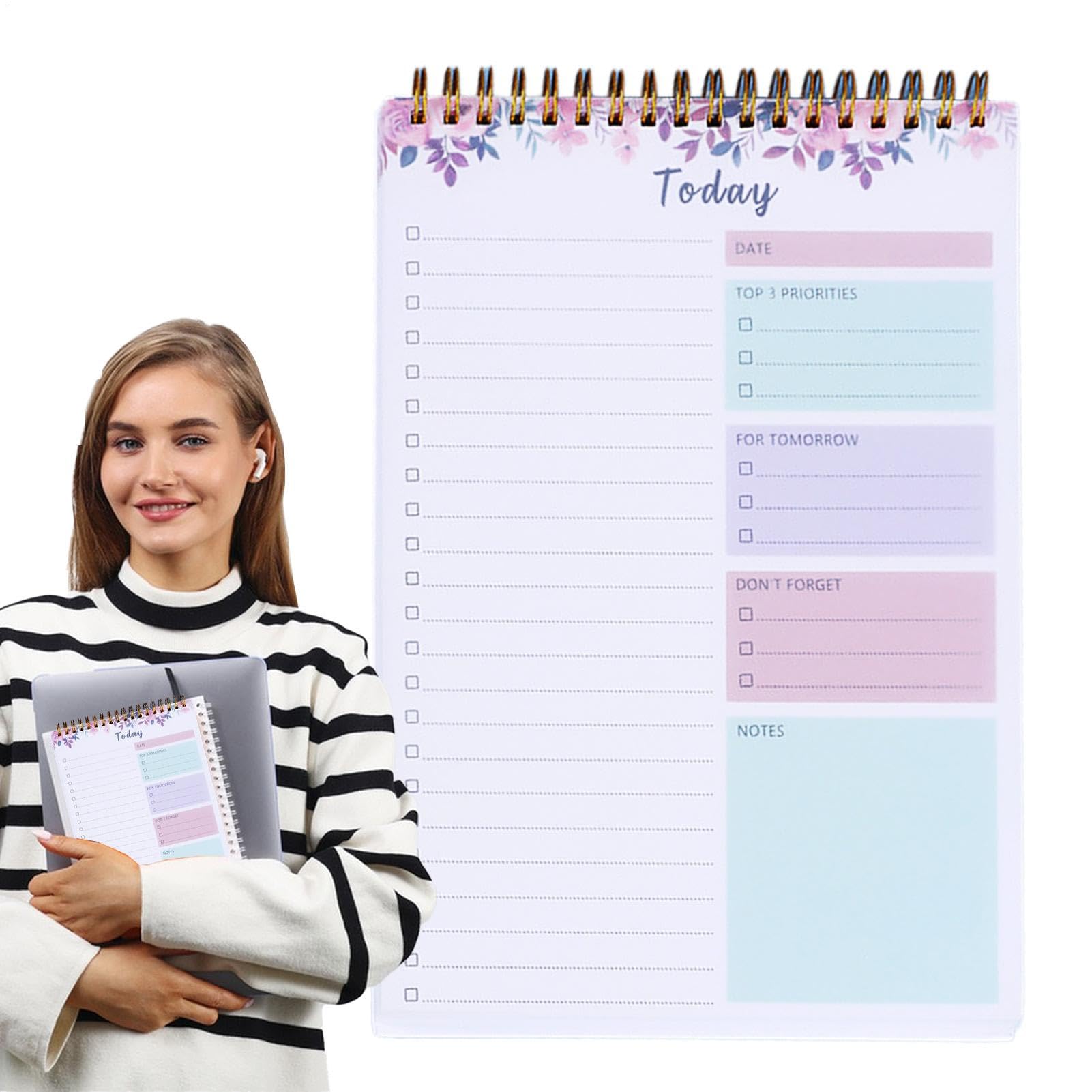 Pad, 52 Sheet Task Planner, Portable Checklist Notebook, Daily List Organizer, Memo Writing Pad, Sturdy Notebook, Weekly Task Planner, School to Do Planner, Compact Task Notebook