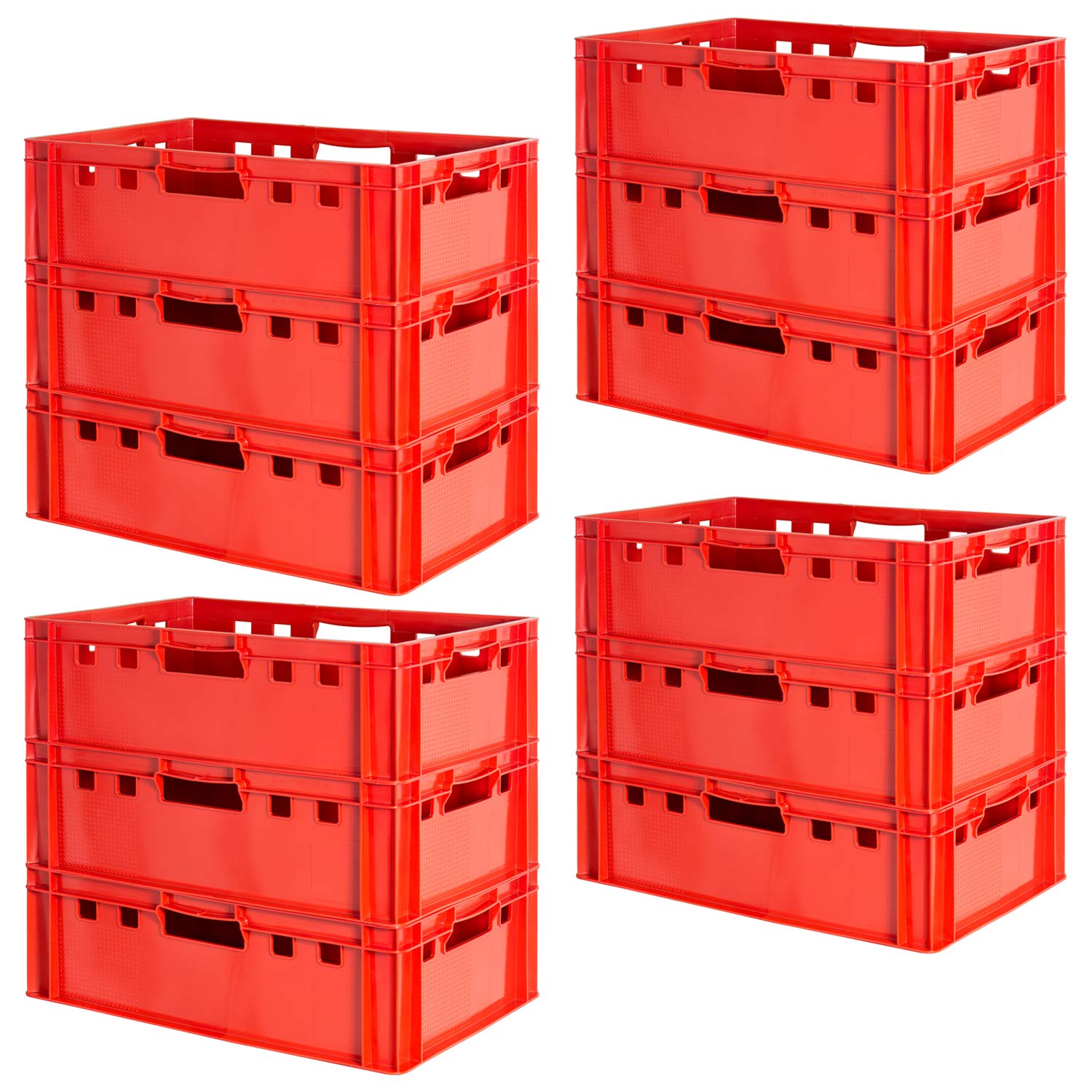 Euro Apilamiento de Plástico Caja Industrial Euro Caja Almacenamiento Eurobox E2 Kingpower, Número:12