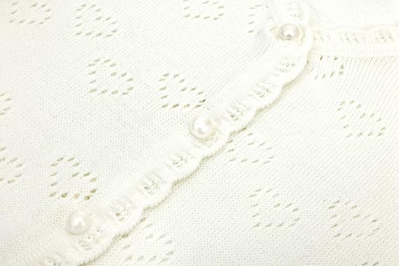 Lilax Baby Girls' Little Hearts Knit Cardigan Sweater