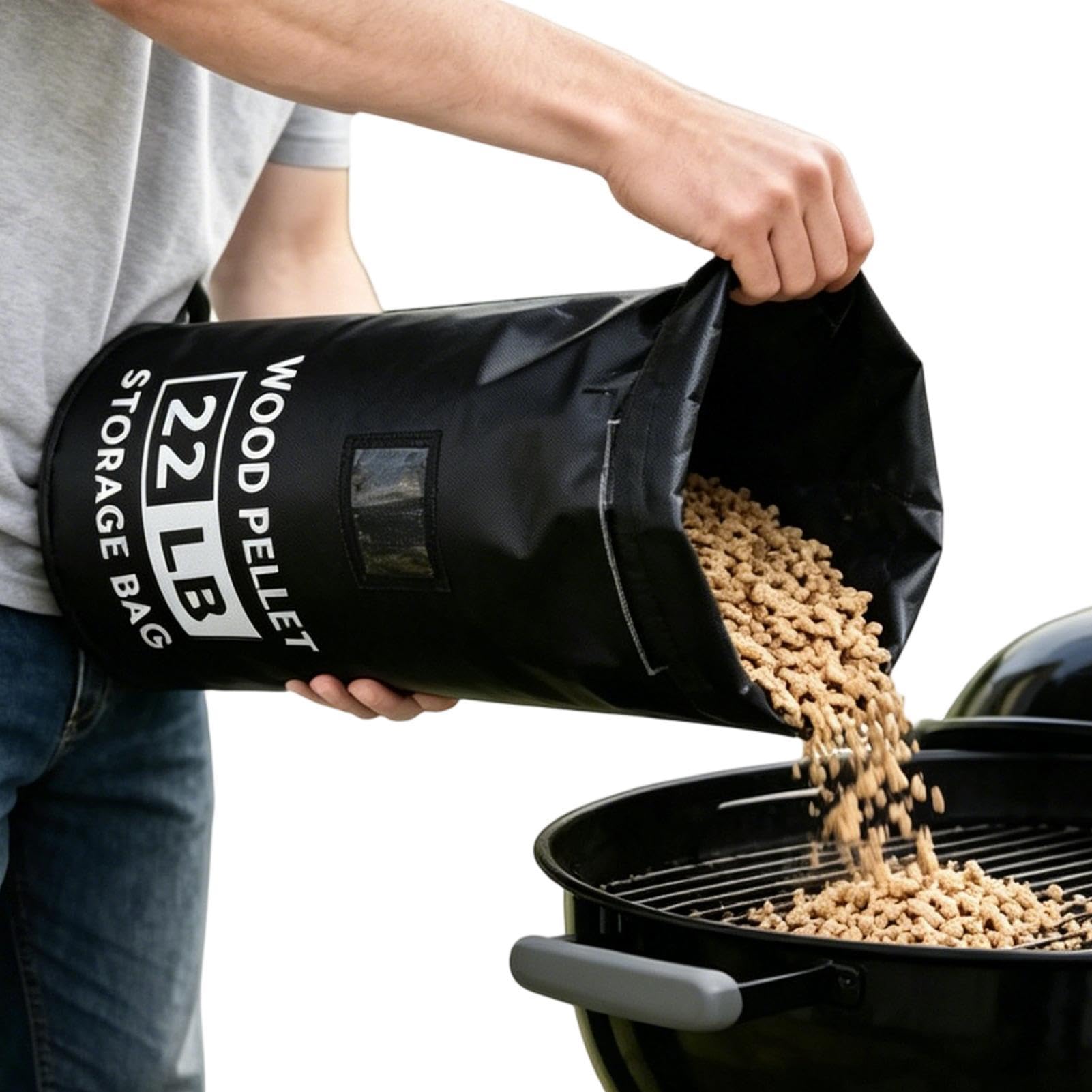 Contenitori Stoccaggio Pellet di Legno Portacarbone Con Capacità 10 Kg | Stoccaggio Esterno Pellet di Legno Per Grigliate, Camper, Picnic, Barbecue, Patio, Campeggio, Garage E Giardino