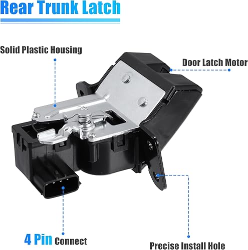 Miniatura 4 de X AUTOHAUX Actuador de bloqueo del pestillo del maletero trasero para Hyundai Elantra GT 2013-2017 81230-A5000 Motor de bloqueo de la puerta trasera