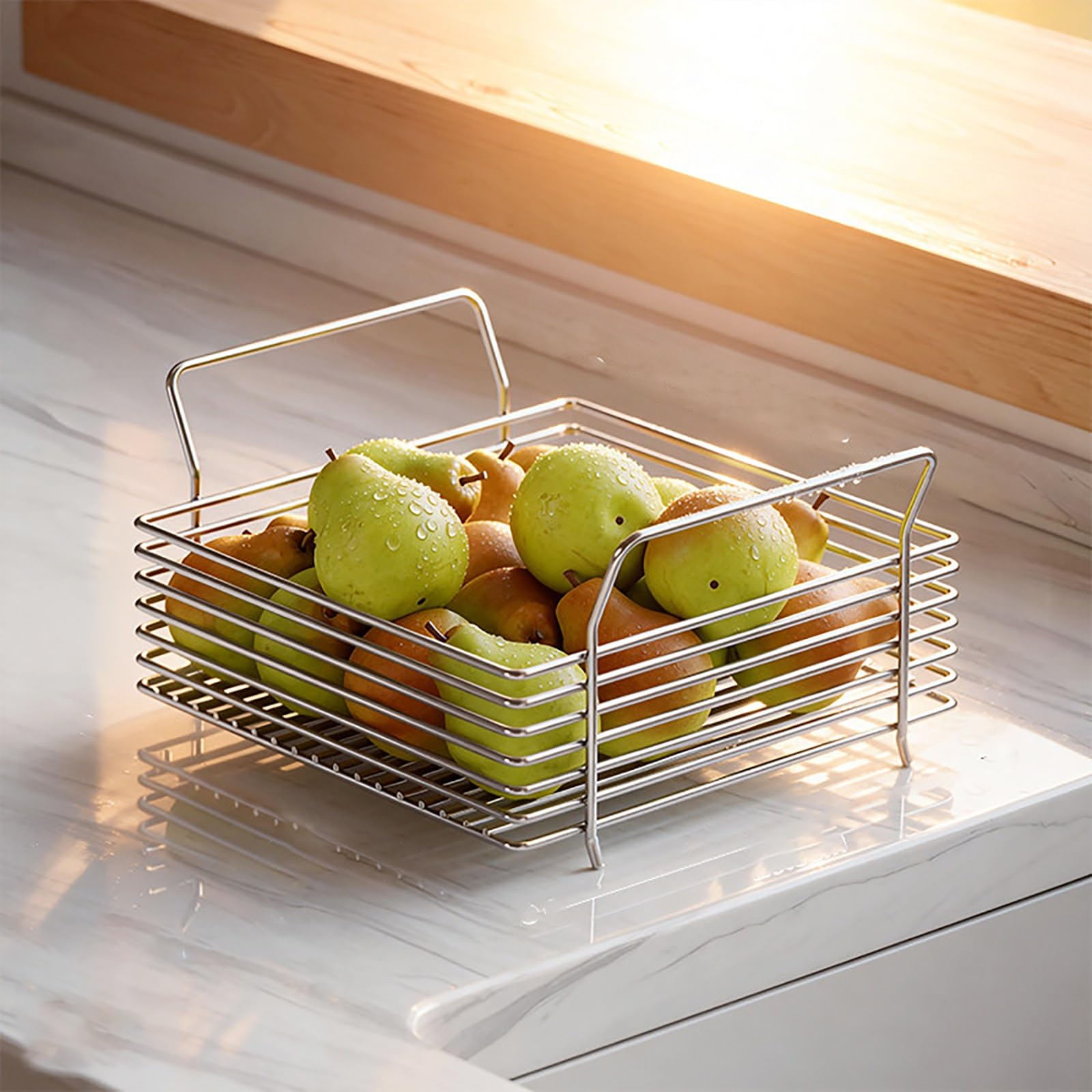 Panier à fruits 2 niveaux pour comptoir de cuisine afin de libérer de l'espace de travail