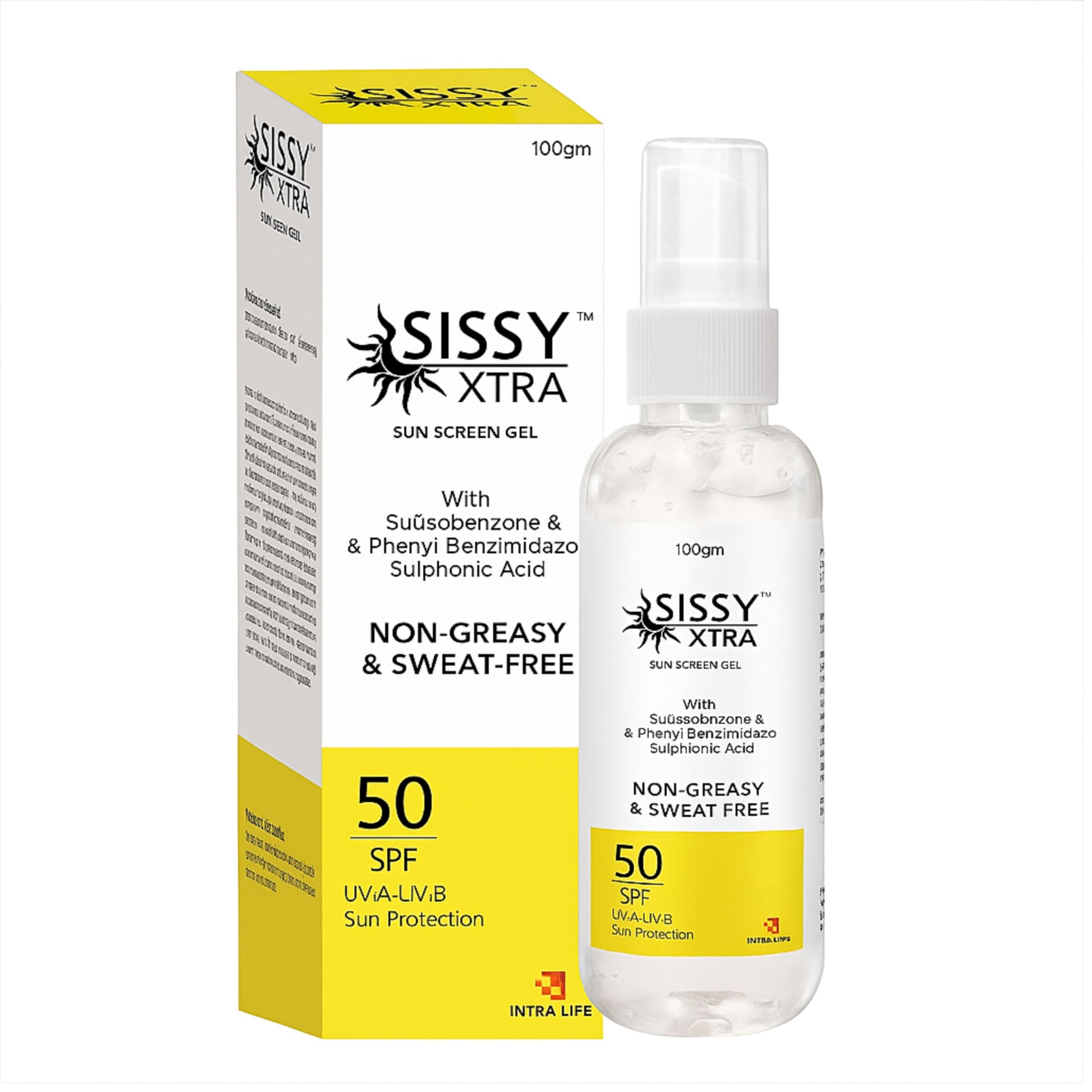 Rotex Cutis Sissy Extra SPF 50 Sunscreen | Broad Spectrum UVA & UVB Protection | Water Resistant, Non-Sticky & Lightweight Formula | Prevents Tan & Sun Damage | For Men & Women | 100ml