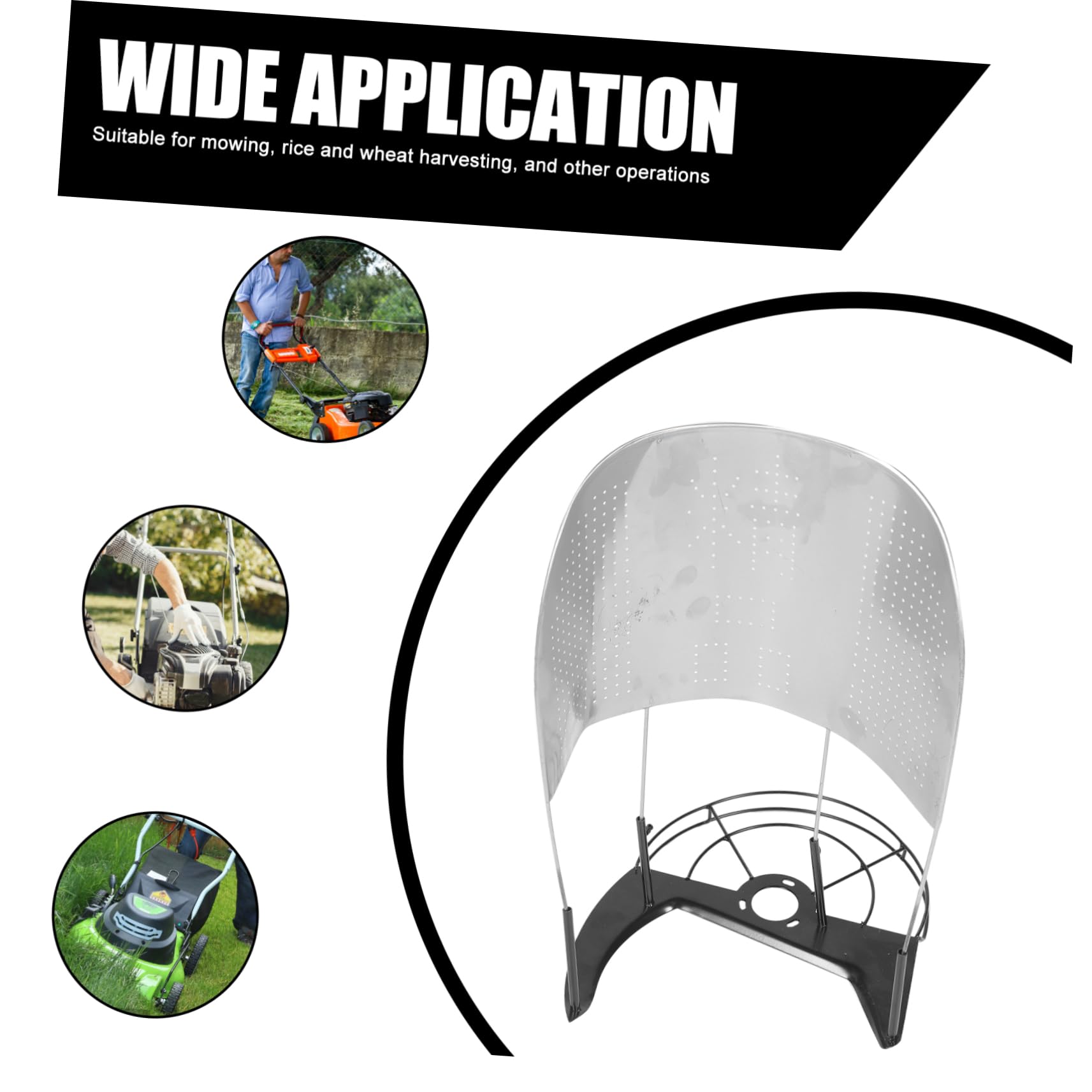 POPETPOP Telaio di Supporto per Mietitrice di Riso in Acciaio Inossidabile Argento Multi-Funzionale ad Alta Efficienza Accessorio per Falciatrice da Giardino e Prato
