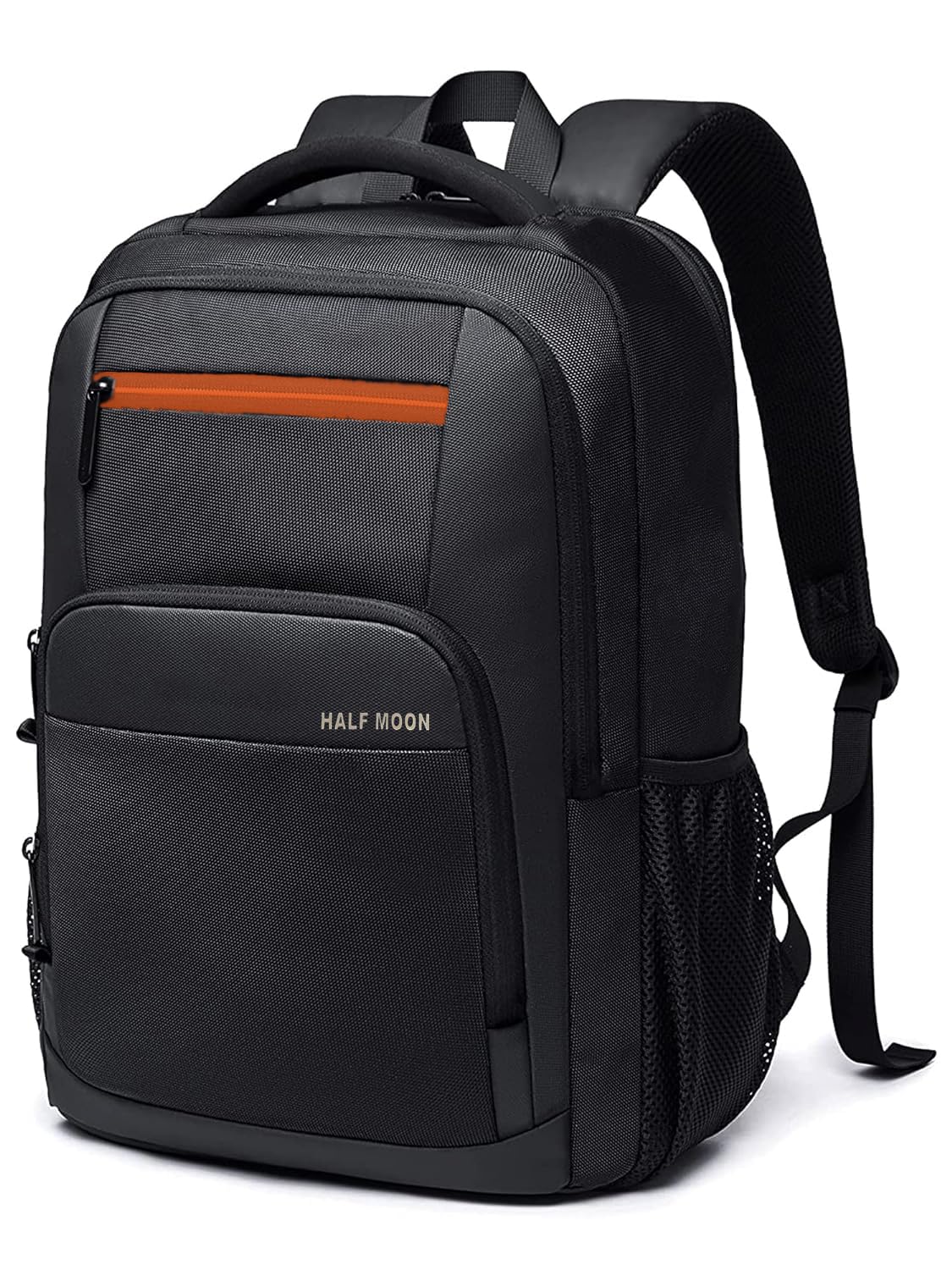 Half Moon Swiss-Cut 15.6 inch Laptop Bagpacker for Men/Backpack for Men, Modern Black | Office School College Bag for Men Women with 360 Degree Protected Laptop Compartment & Multiple Pockets (B0CTKSHT3L) Amazon Price History, Amazon Price Tracker