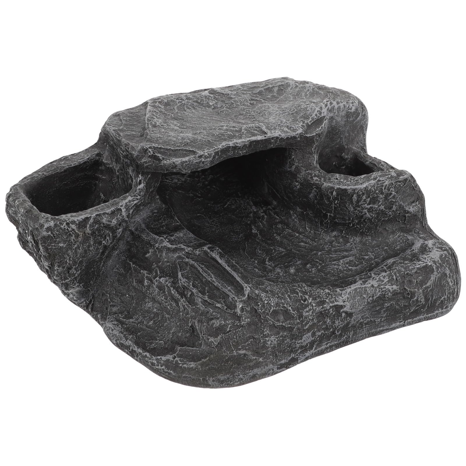 Rampa para Tortugas de Resina Fácil de Escalar Plataforma para Tomar el Sol y Cuenco para Comida Adecuado para Decoración de Acuarios de Agua Dulce