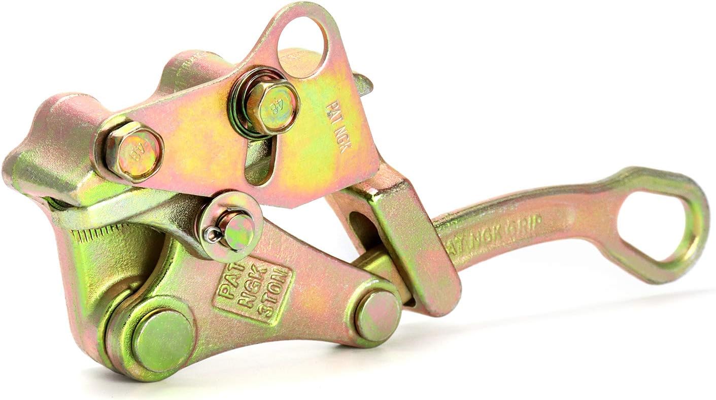 QWORK 3 T Cable Wire Rope Grip Puller, Steel Pulling Tightening Tool