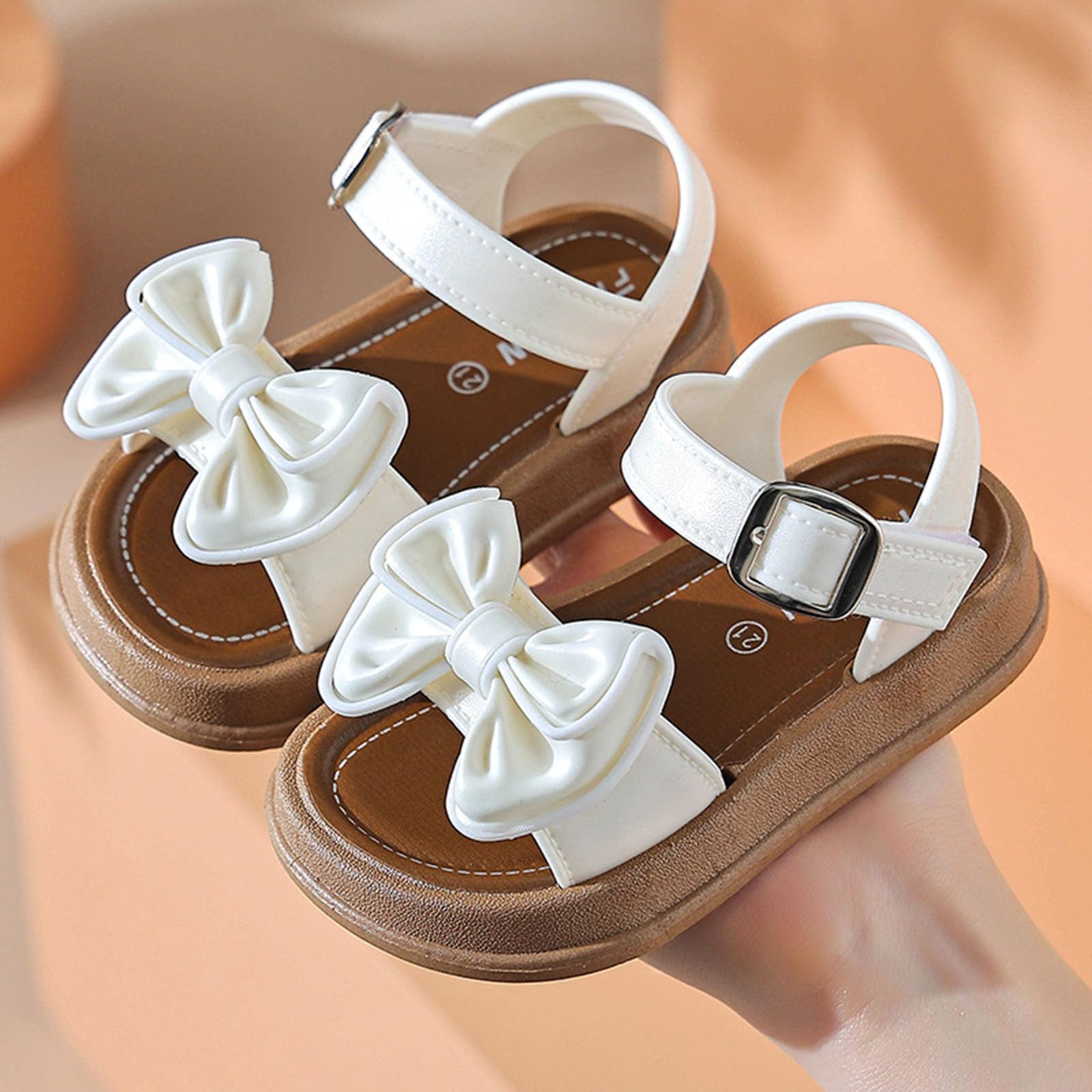 MMRTDJDR Generisch Sandalias de Verano para Niñas, Cómodas y Transpirables, con Suela para niños pequeños de 2 a 10 años, 4 EU
