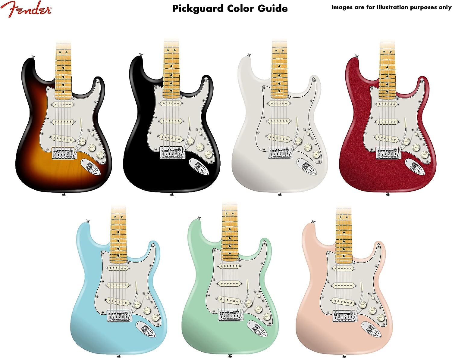 Amazon.com: Fender Custom 69 Prewired Stratocaster Pickguard - 3