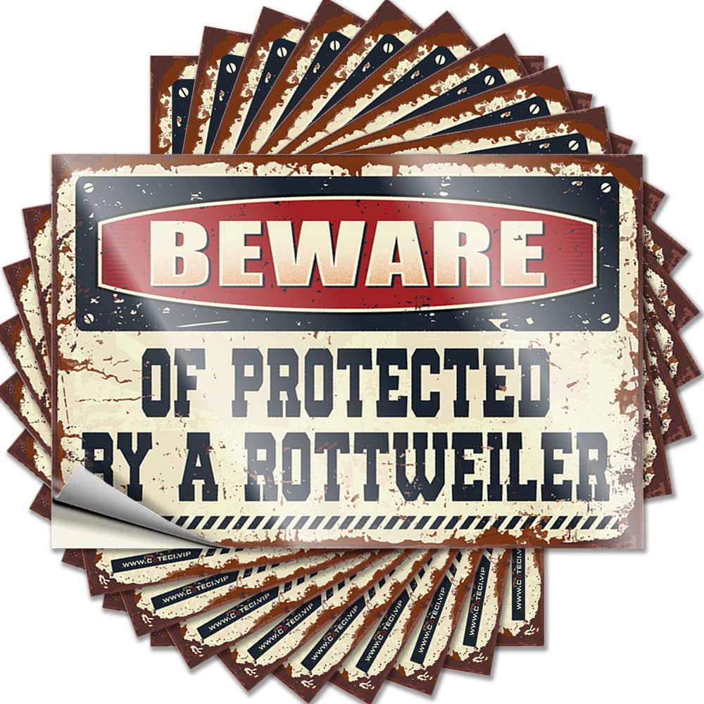New Decal - Positive Gamers Helmet Beware of Protected By A Rottweiler(8X12CM)
