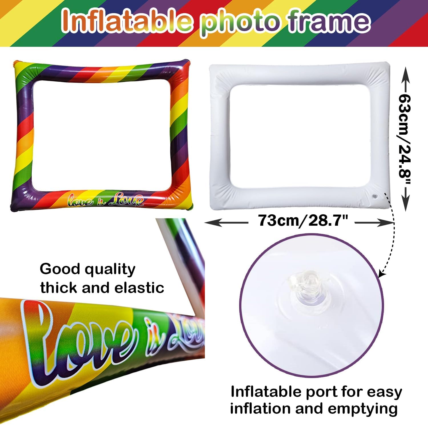 POPOYU 27 piezas de accesorios para cabina de fotos de fiesta de arco iris, kit de accesorios para cabina de fotos de fiesta de arco iris, accesorios de cabina de fotos para el día del orgullo gay