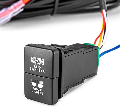 Miniatura 7 de WeiSen Kit de arnés de cableado LED de 3 derivaciones, interruptor de barra de luz y luz puntual compatible con Toyota Tacoma Tundra 4Runner RAV4