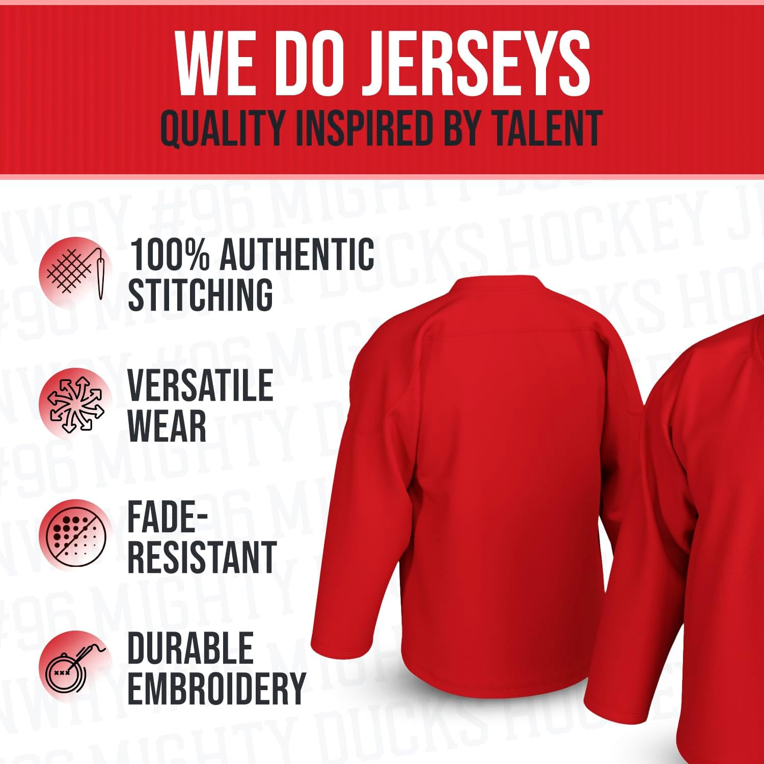 Essential Blank Hockey Jersey with Stripes – Stitched Letters, Breathable Mesh, Durable Polyester, Adult, S–5XL - Image 3