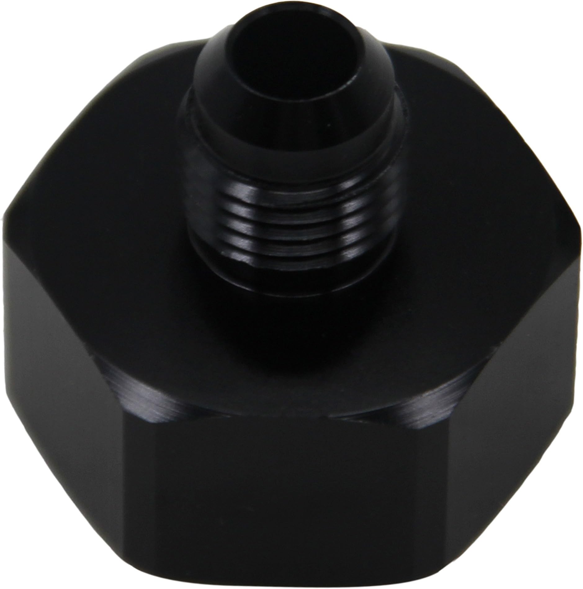 Nitrous Bottle Nut Adapter With Washer (Black, 6AN)