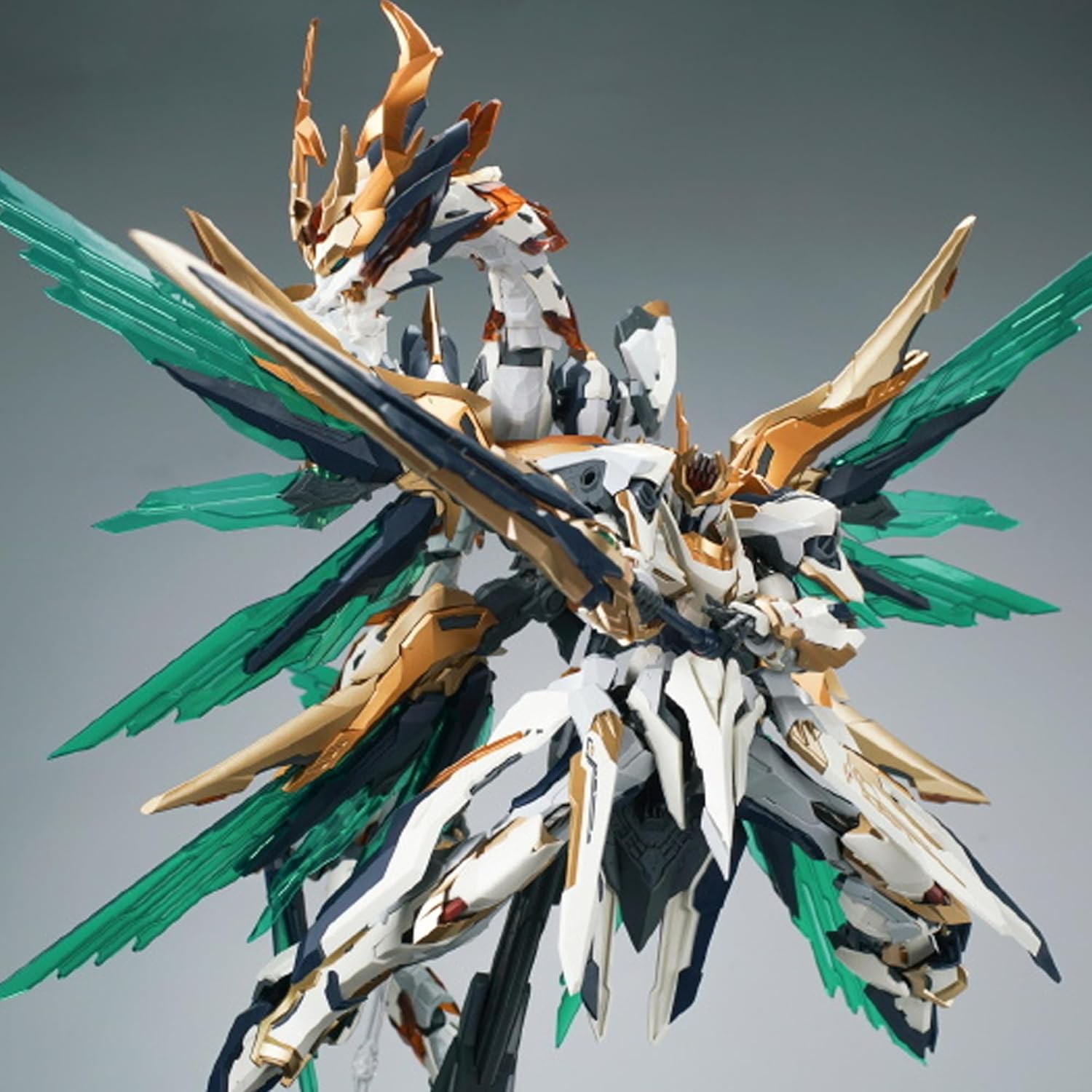 ARDENTIS & GSTOYS Model Kit Mecha Emperor Yuanling Divine Emperor EMP-01 Huang Di & Ying Long 2PCS/9.75'' Resin Model Kit with Assembly Instructions Toy Unique Figure Gift for Festival Age 15+