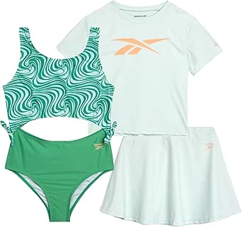 Traje De Baño De Una Pieza Para Niña Preadolescente Con Tirantes
