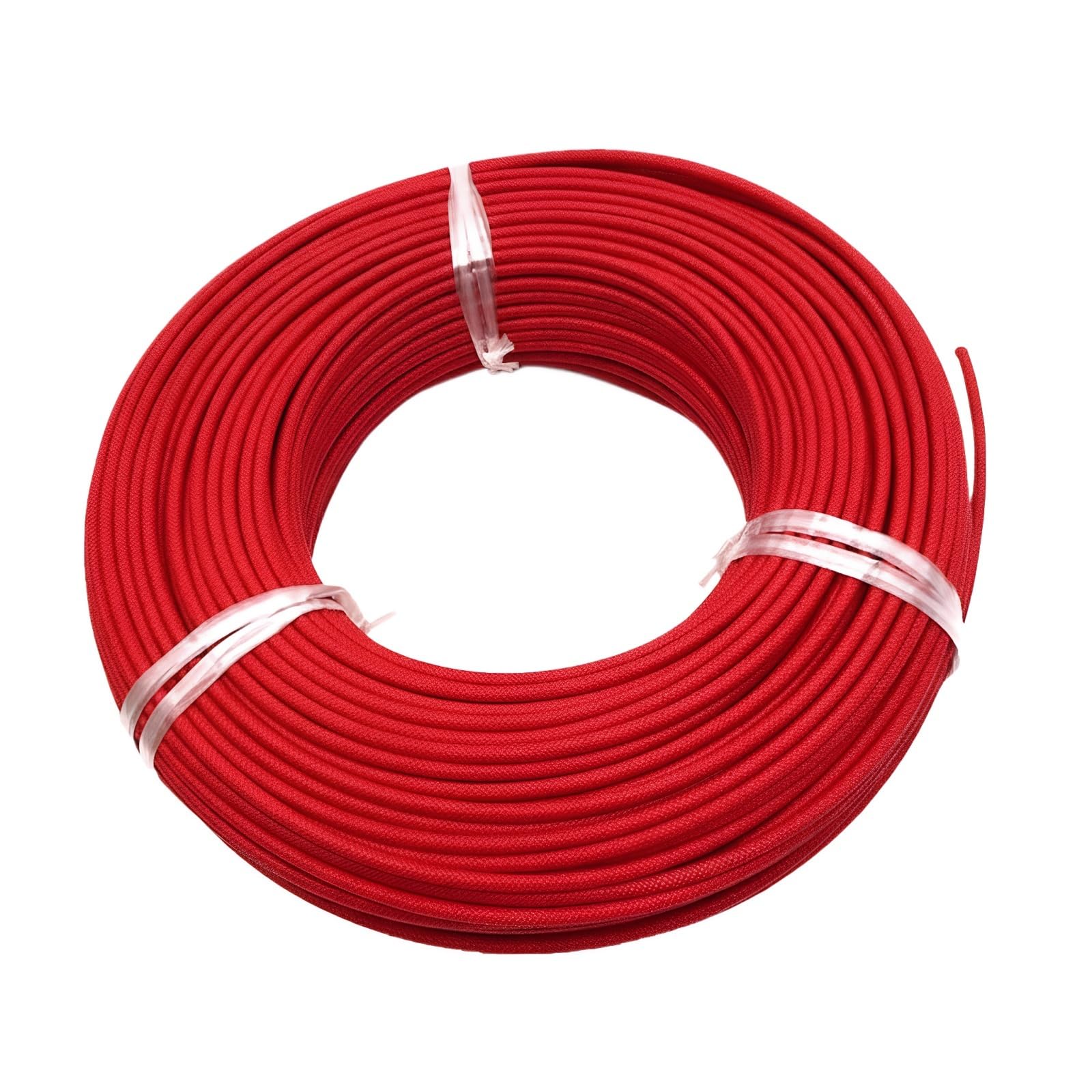 Cable trenzado de silicona rojo de 10 metros, resistente al calor, for aplicaciones versátiles Calefactor