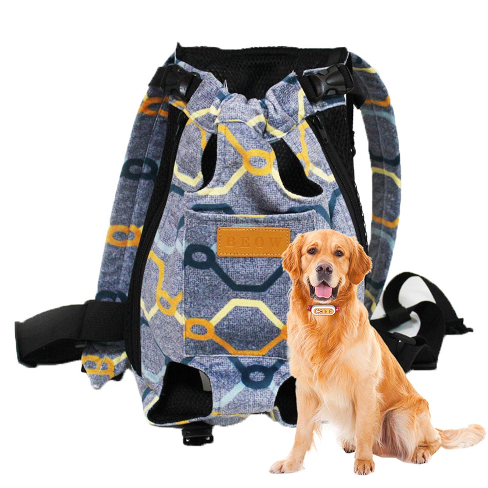 Sac de voyage réglable avec larges sangles pour chien et chat Six