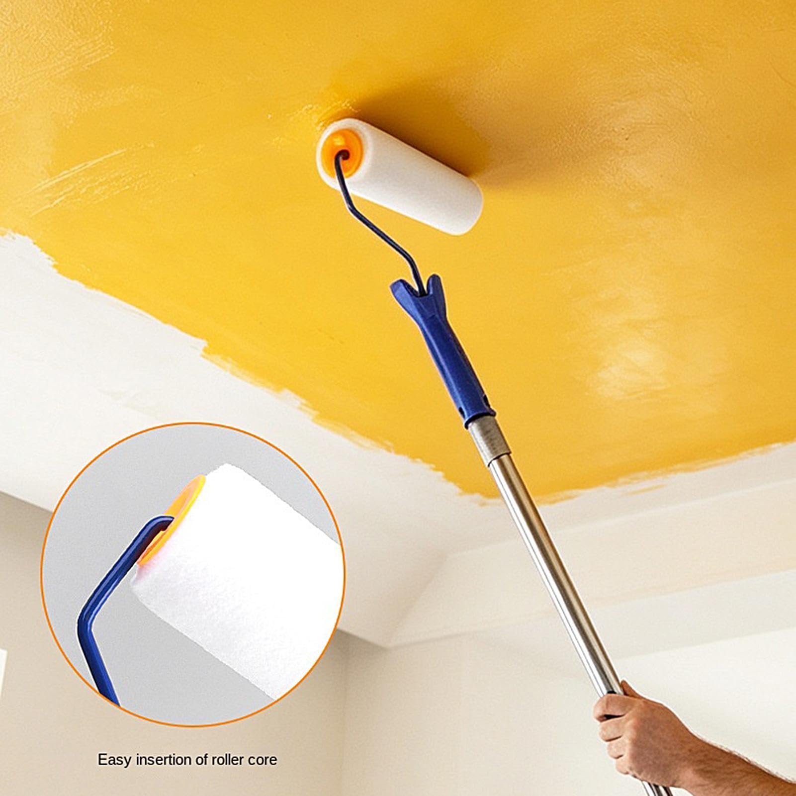 Rodillo De Pintura Herramientas Lisas Ajustables Con Poste Extensible