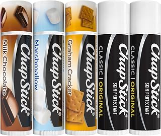 ChapStick Lip Care Bundle – S’Mores Collection + Classic Original Lip Balm, 0.15 Oz Ea (5 Piece Set)