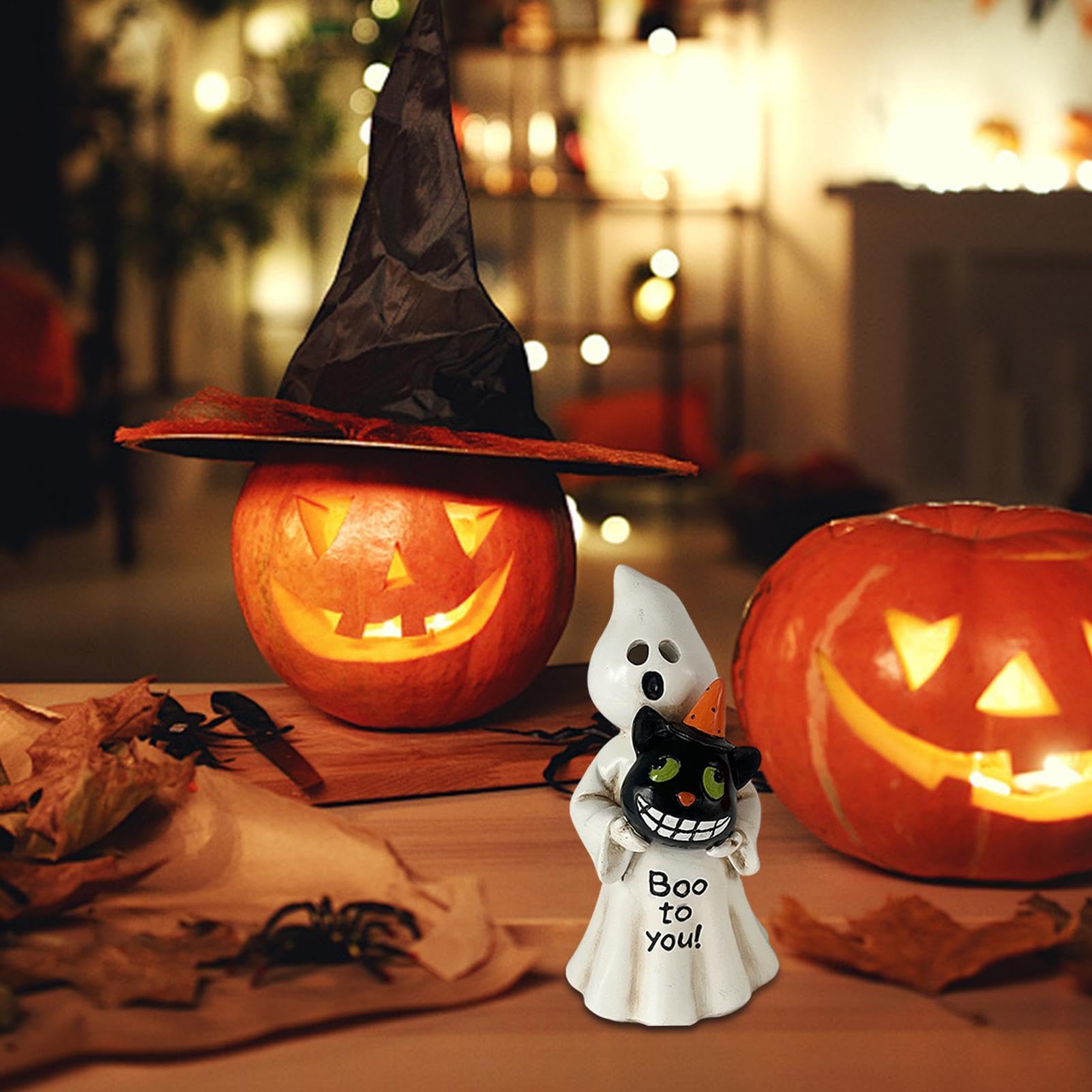 Halloween Ghost Statue Spooky Cute Resina Scultura