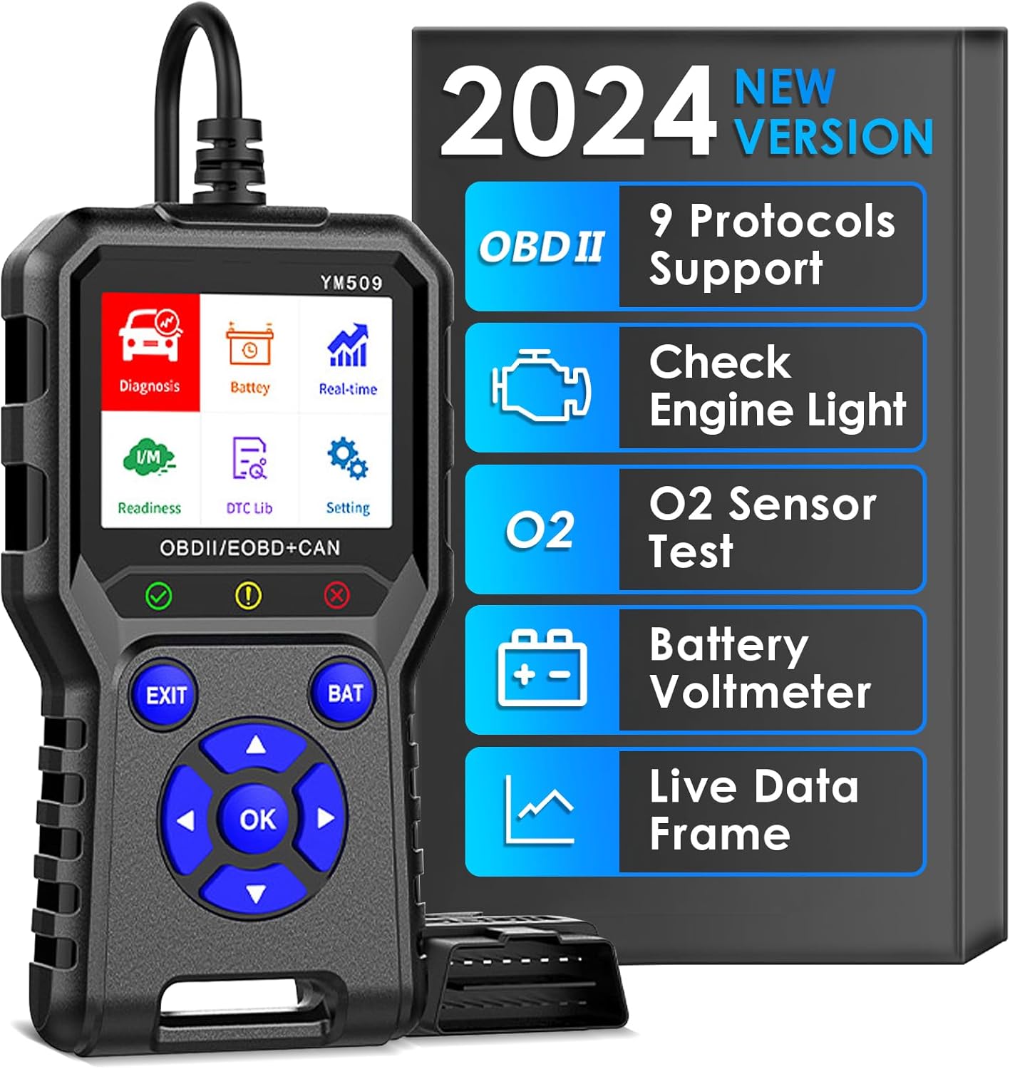 OBD2 Diagnostic Tool Car OBD2 Scanner Code Reader, Engine Fault Code