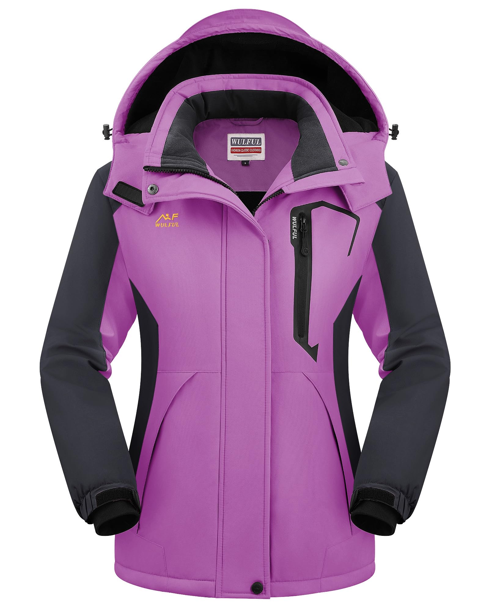 Women’s Waterproof Snow Ski Jacket Mountain Windproof Winter Coat with Detachable Hood