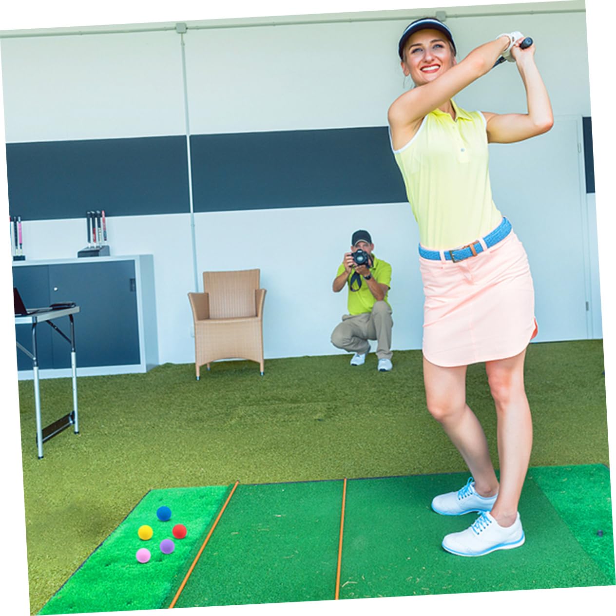Sosoport Golf Groß Üben Indoor-bälle Für Indoor-Training Fitnessball Gymnastikballe Gynastikball Gummiball Übungsbälle Balltraining Trainingsball Synthesekautschuk