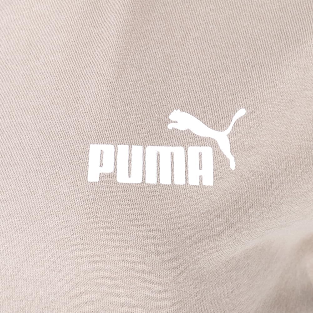 PUMA Womens Essentials Logo Crew Neck Short Sleeve Casual Tops Casual - Beige - Size XL