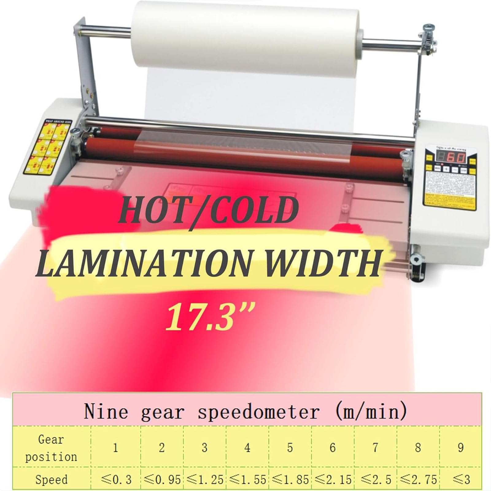 Laminator rolkowy na gorąco i zimno, laminator termiczny, maszyna do laminowania jednostronnego i dwustronnego, do dokumentów, zdjęć, kart