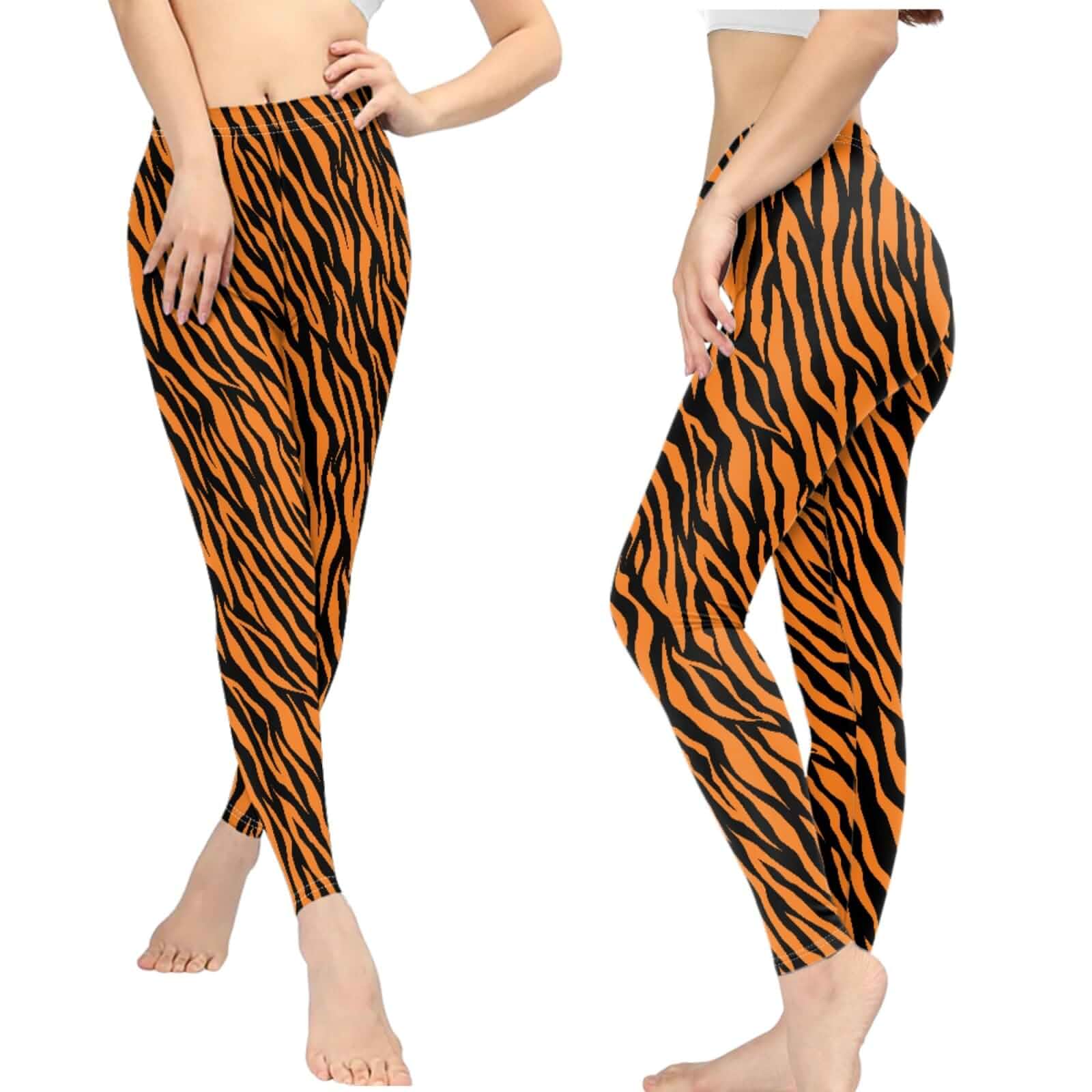 Bulopur Sunflower Workout Legging Pants Full Length, Leopard Women Tummy Control Yoga Pants, Long Leggings for Sport Running