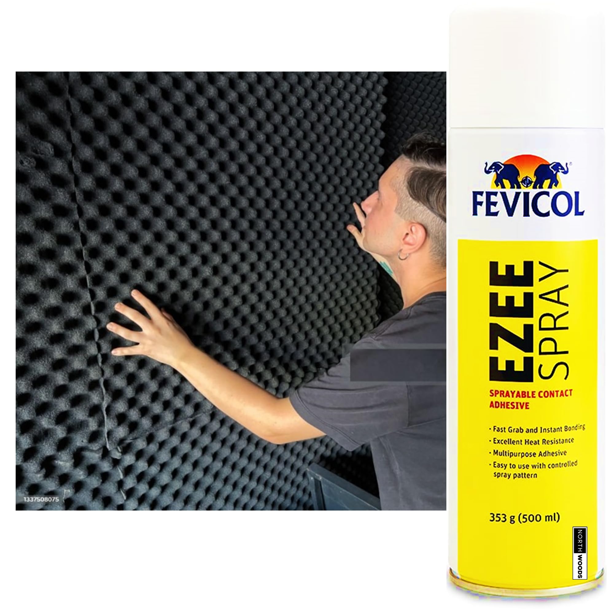 Pidilite Fevicol Ezee Sprayable Adhesive for Soundproofing & Acoustic Panels (500ml)-Northwoods (B0CJMY9YPQ) Amazon Price History, Amazon Price Tracker