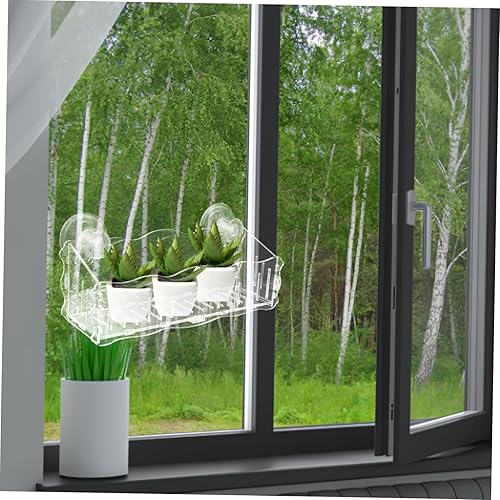 Miniatura 5 de Macetas para plantas, acrílico transparente, extensor de alféizar de ventana, soportes para bonsáis para el hogar, soportes prácticos para macetas,