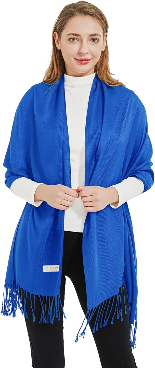 Soft Silky Pashmina Shawl Wraps Solid Colors Scarf for Wedding Evening Dresses - Image 5