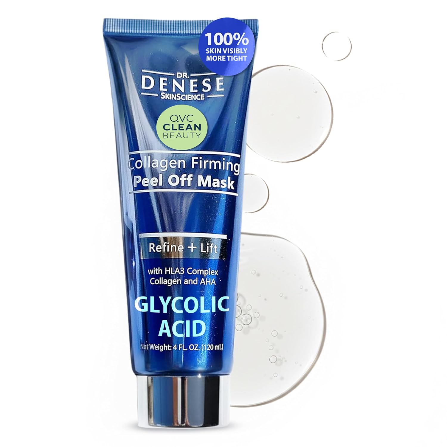 Dr. Denese Collagen Firming Peel Off Mask 4 oz – Hydrating Treatment for Smoother Skin – Exfoliating Formula for Clearer Pores, Glass Skin Glow, Luxe Skin Care for Radiant, Refined Texture