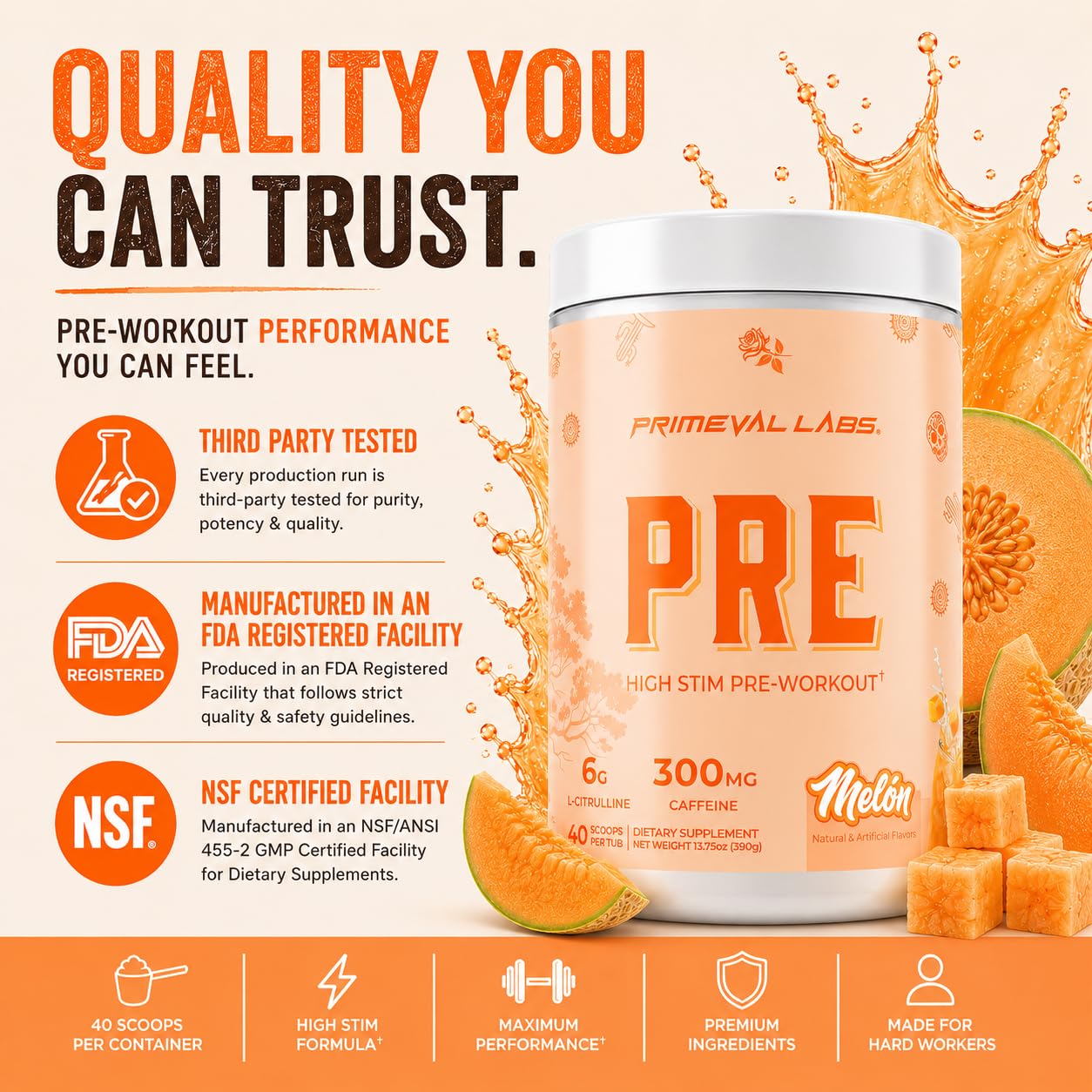 Primeval Labs PRE High-Stim Pre Workout, Melon — Amazon image 4