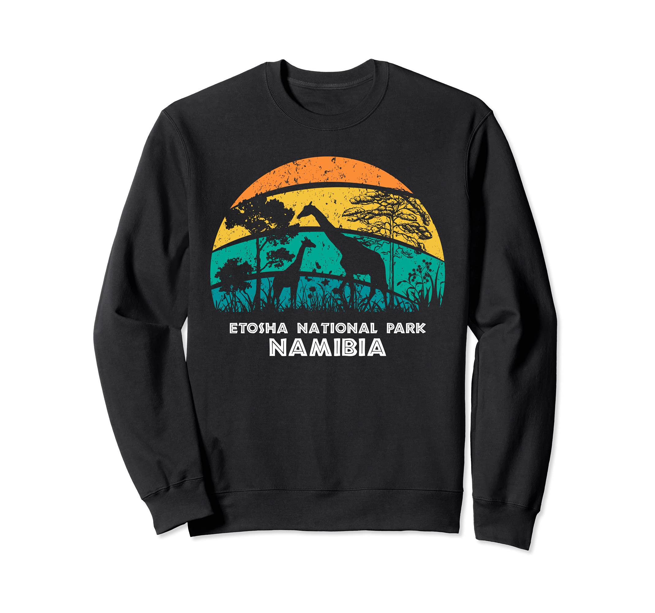 Vintage Retro Etosha National Park, Namibia Africa Safari Gi Sweatshirt