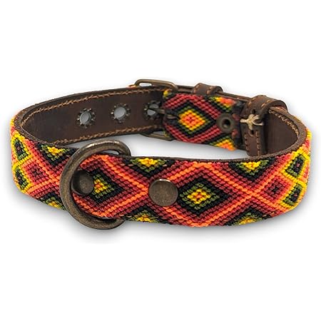blauwe hondenhalsband stoer - halsbanden hond handgemaakt - halsband