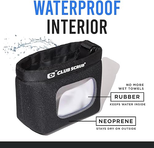 Miniatura 10 de Club Scrub Bolsa de limpieza para palos de golf y pelotas de golf, forro impermeable con tecnología de cara limpia, clip desmontable, lavable a Gris