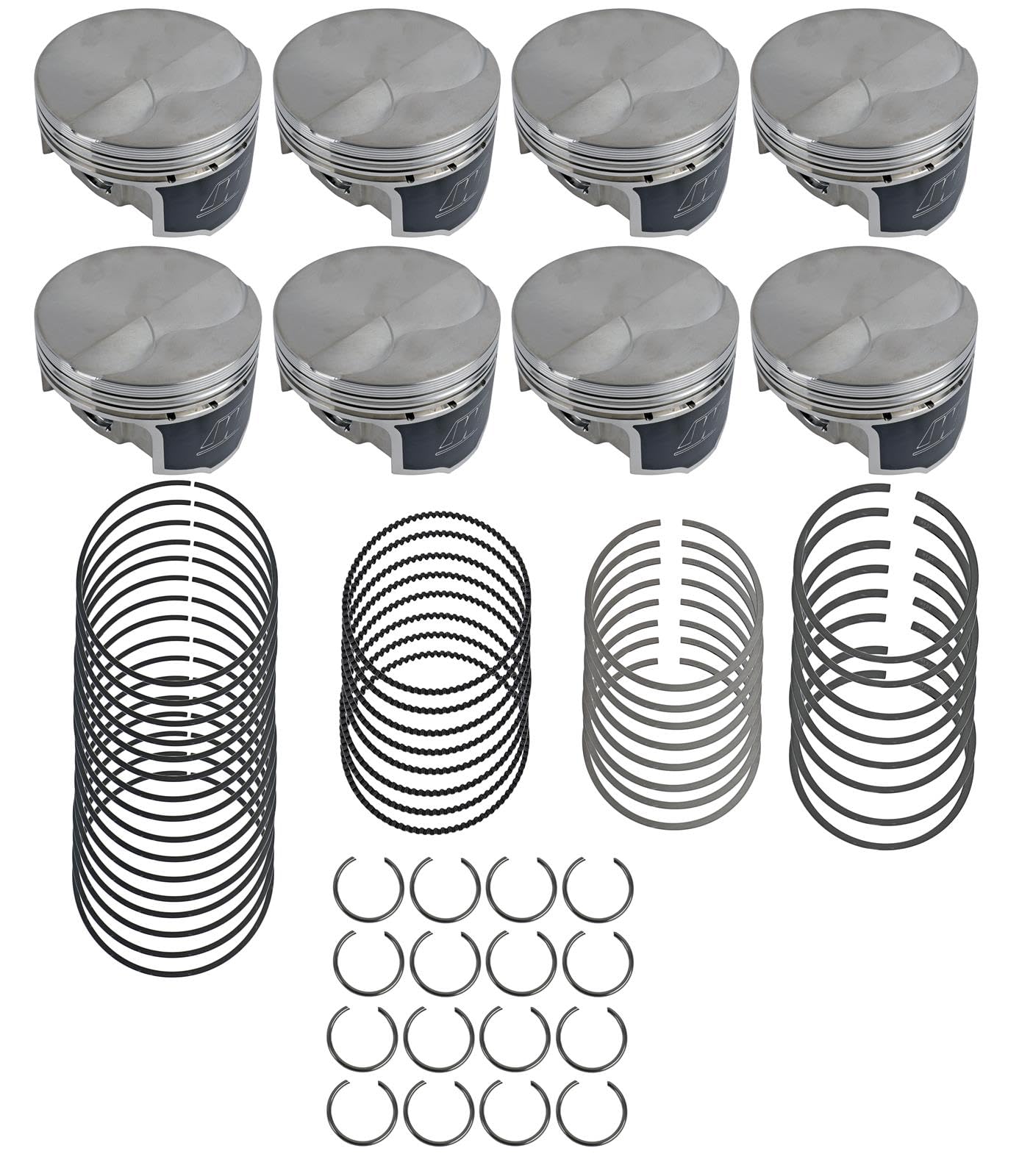 Wiseco - Chevy LS1/LS2 RED Series Piston Set 3800in Bore 1304in Compression Height - Set of 8 (RED0052X380)