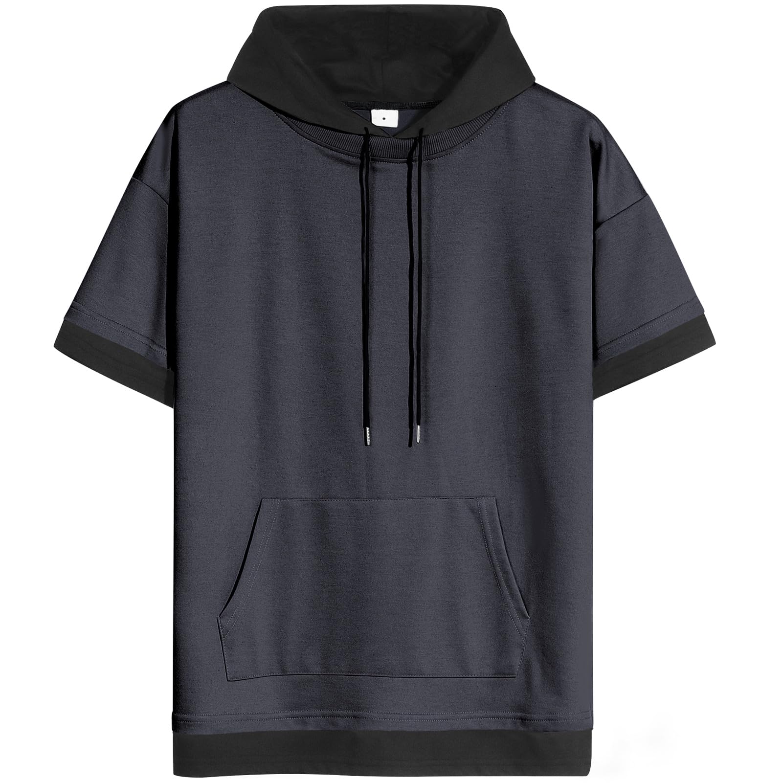 Kurzarm Hoodie Herren Sommer Sweatshirt T-Shirt mit Kapuze Kurzarm Kapuzenshirt Männer Pullover