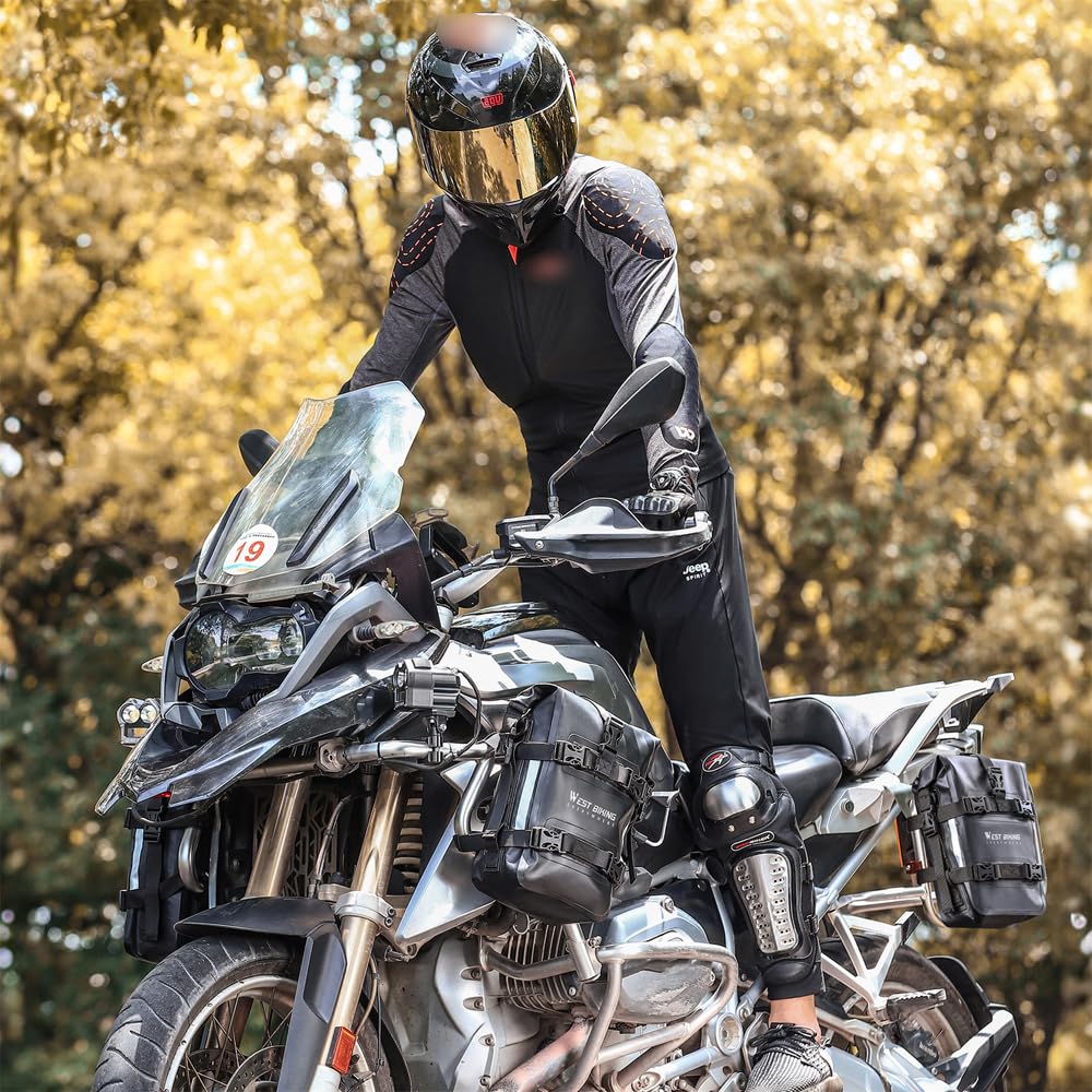 Irfora Motorrad-Stoßstangentasche, wasserdicht, 5 l, Motorrad-Seitenrahmen-Tasche, Motorrad-Sturzbügel-Tasche, universelle Motorrad-Reitwerkzeuge, Aufbewahrungstasche, Motorrad-Zubehör