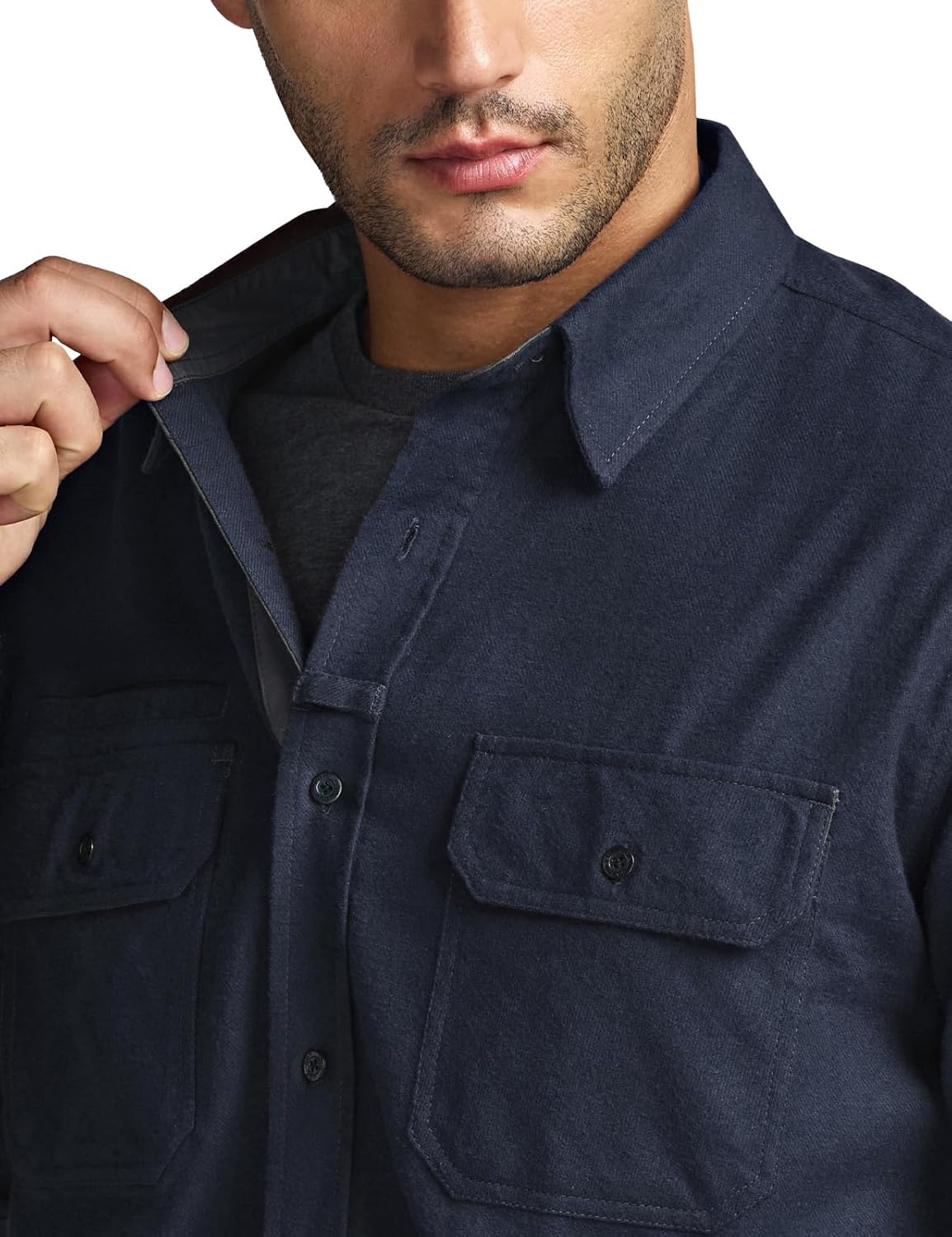 CQR Men's 100% All Cotton Button Down Flannel Shirts, Long Sleeve Brushed Warm Soft Casual Outdoor Plaid Shirt - Image 8