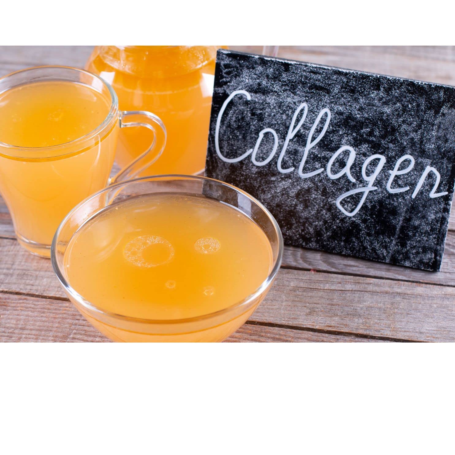 Caldo de hueso 100% natural de alta calidad (2 unidades) – 1 caldo concentrado de hueso de res de 300 ml y 1 caldo de hueso concentrado de 500 ml de cúrcuma y jugo de jengibre – sin sal añadida