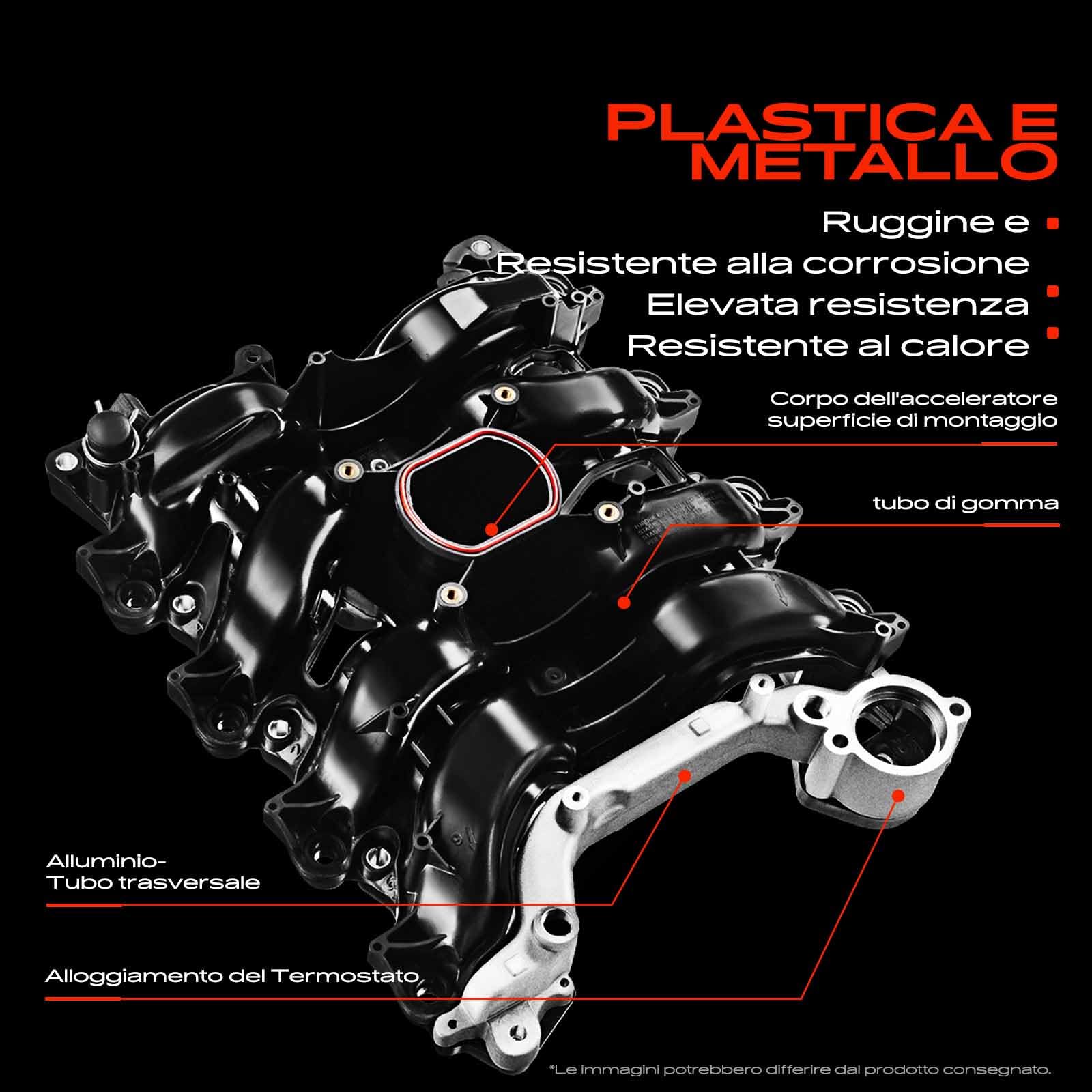 Frankberg Collettore di aspirazione Tubo di aspirazione Benzina Compatibile con Focus C-Max DM2 1.8L Mondeo IV Turnier BA7 2.0L S-Max WA6 2.0L Focus II Cabriolet 2.0L C-Max DM2 2.0L 4M5G-9424-FT