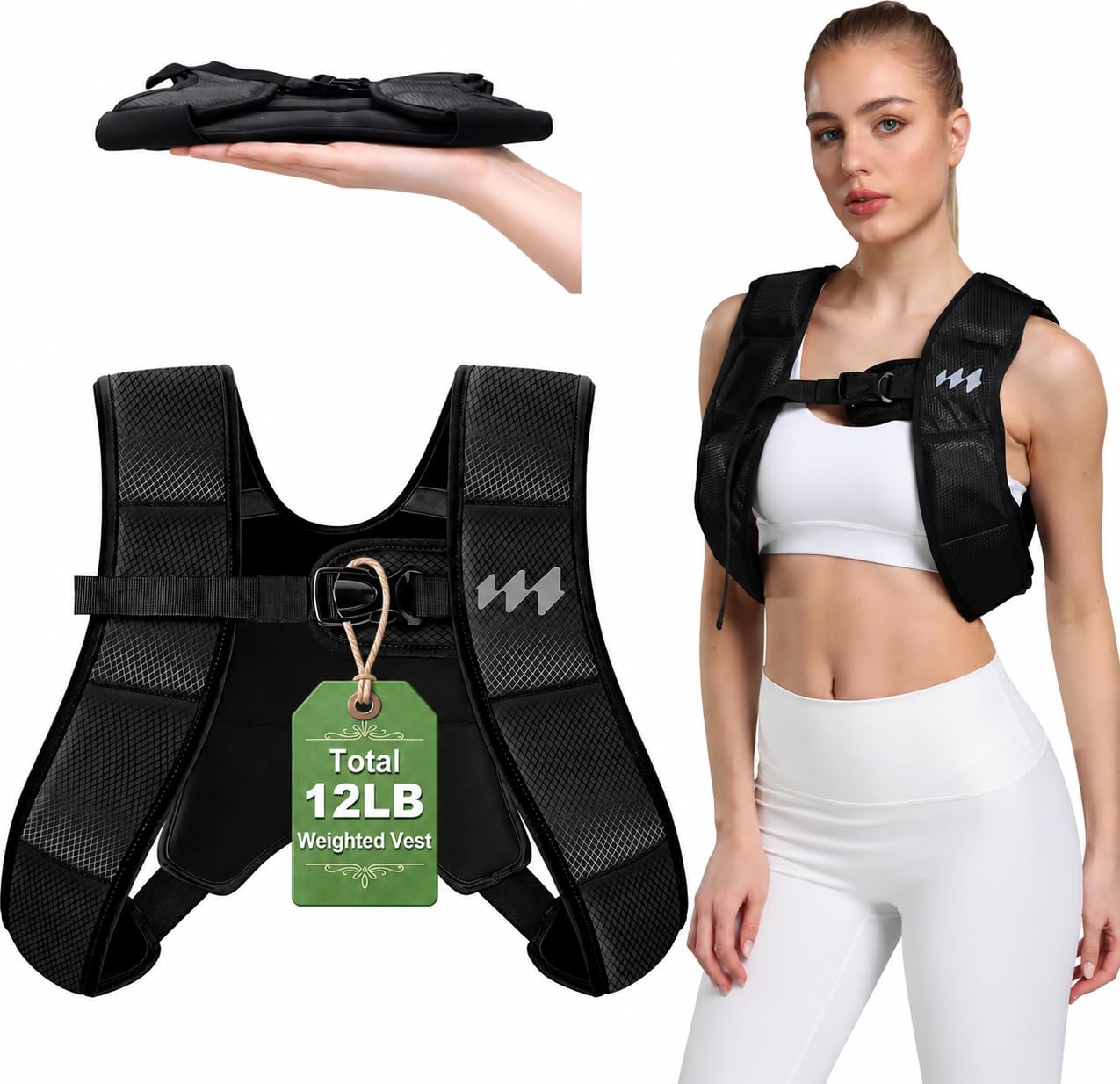 BeatBoost Ultra-Thin Weighted Vest 12/20 lb